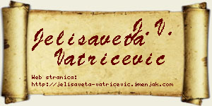 Jelisaveta Vatrićević vizit kartica